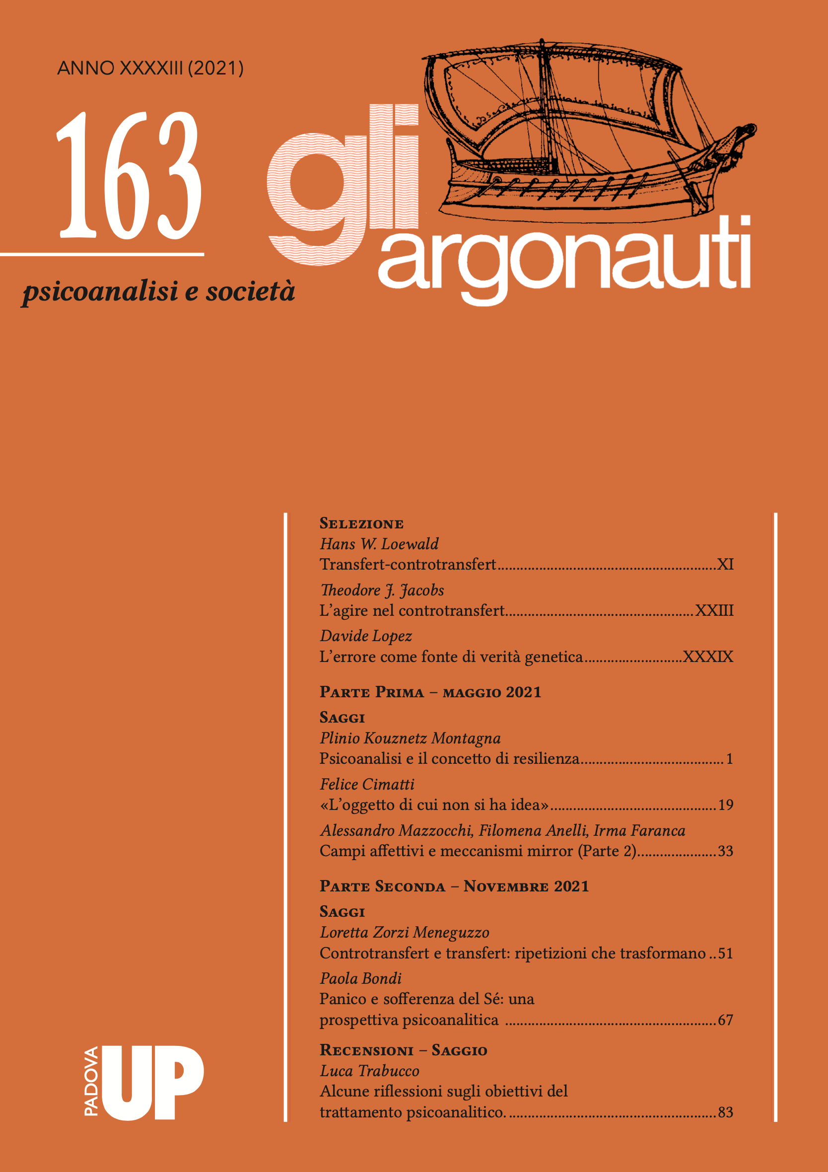 Gli Argonauti – Psicoanalisi e Società. 163